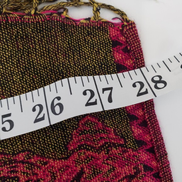 Beautiful Scarf with Fringe, Approx. 28 x 34, Acrylic and Viscose - Picture 5 of 7